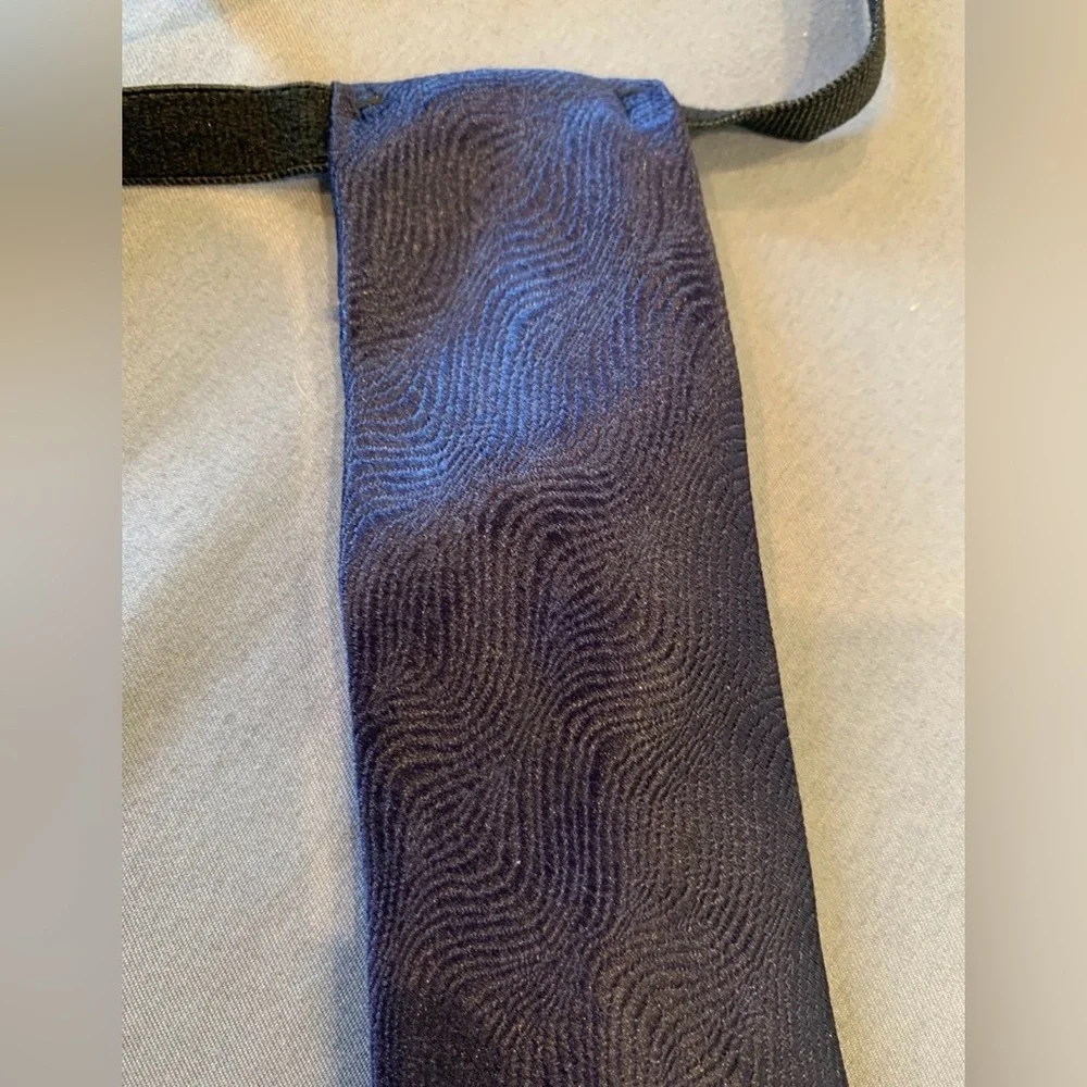 Navy Blue Satin Silk Tie - Baby Boy Toddler Easy Wrap Around Tie 1T 2T 3T 4T 5T